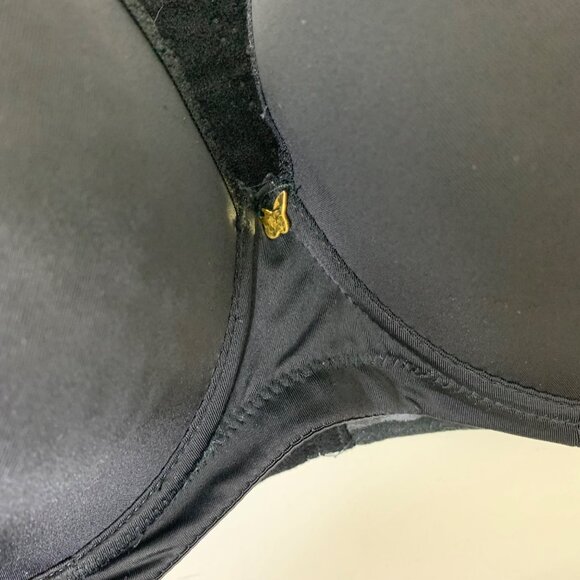 Ashley Stuart Smoothing Plunge Butterfly Bra in Black - Size 38D - Picture 4 of 9